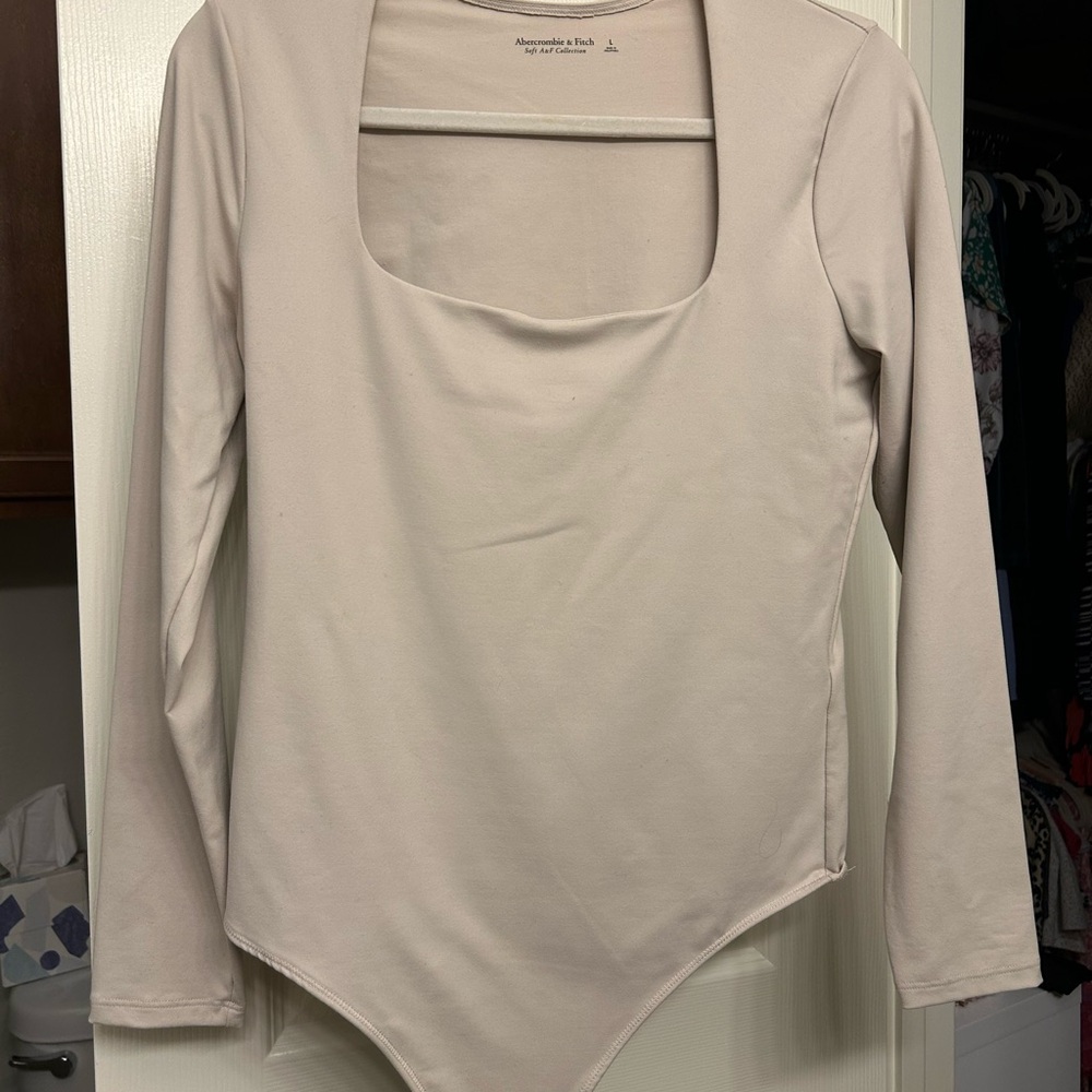 Abercrombie Cream Bodysuit, Soft AF Collection